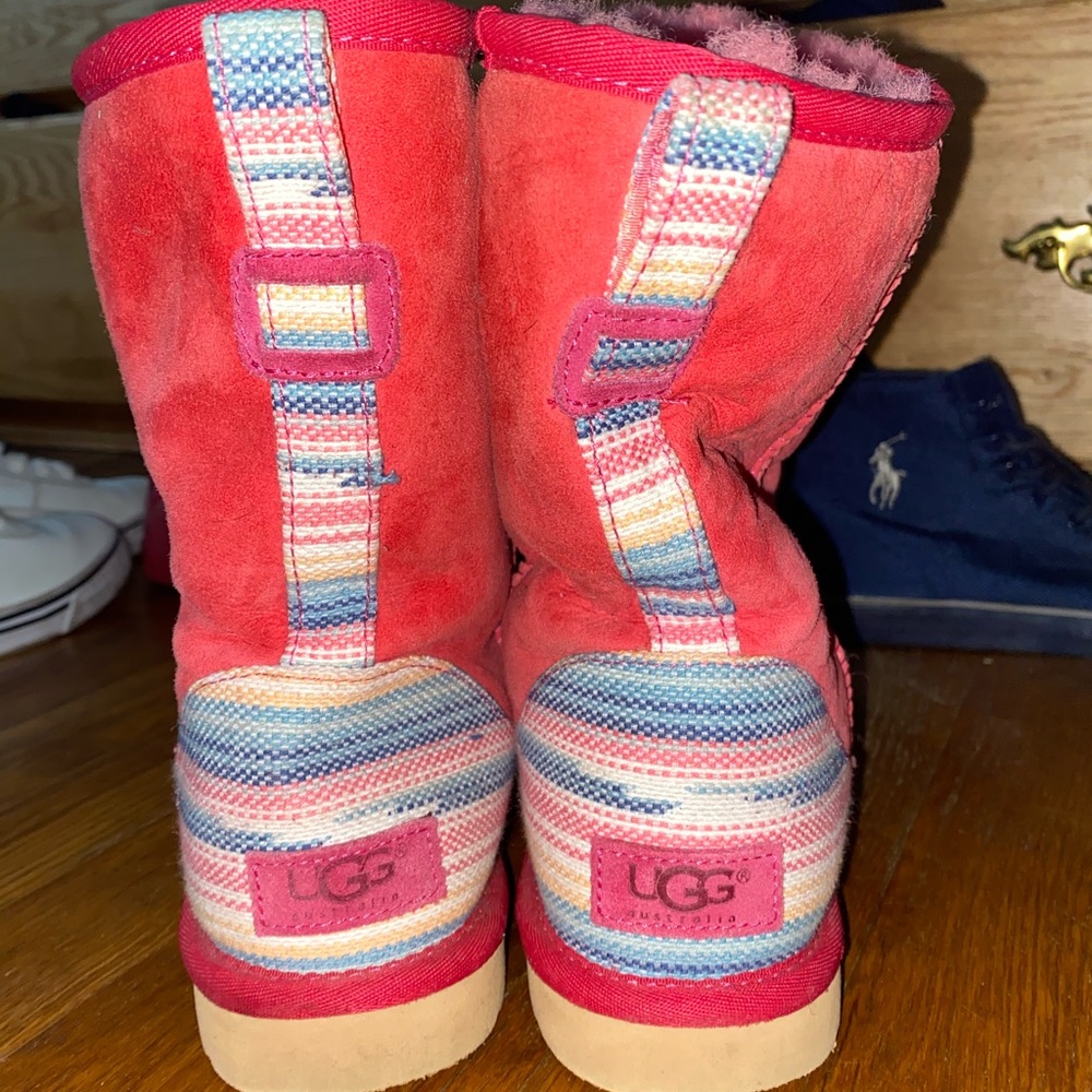 Pink Ugg Boots with Design in the back